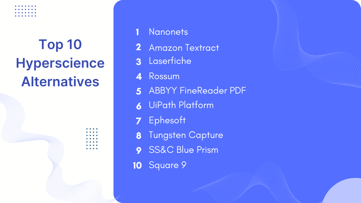 Hyperscience Tutorial Top Hyperscience Alternatives: Ratings, Reviews & Pricing – Bai Scope